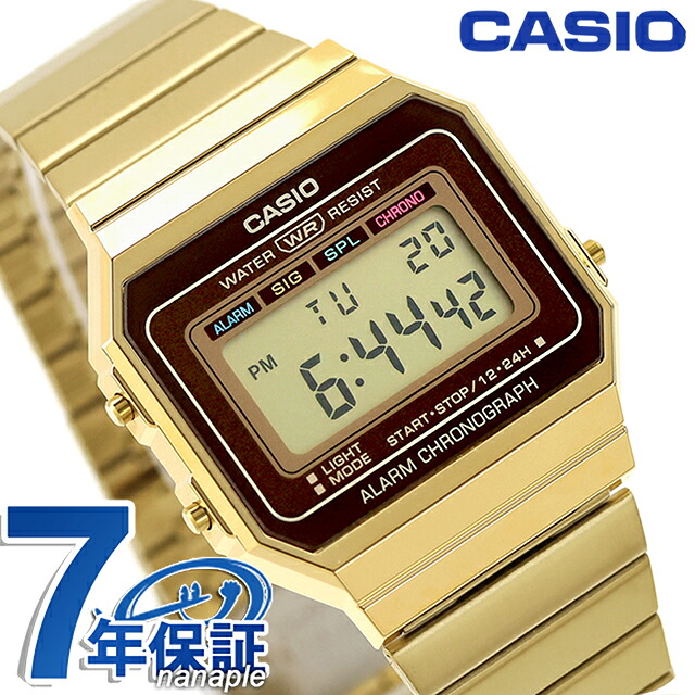 カシオ チープカシオ CASIO ヴィンテージ クォーツ 電池式 A700WG-9A 海外モデル ユニセックス チプカシ メンズ レディース 腕時計 ブランド デジタル ブラウン ゴールド おしゃれ 防水 かわいい プレゼント 実用的