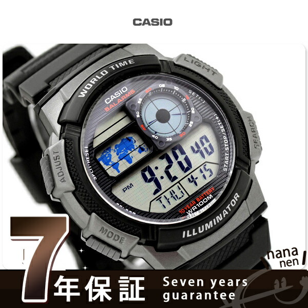 カシオ 腕時計 チープカシオ メンズ 海外モデル ブラック CASIO AE-1000W-1BVCF チプカシ 時計