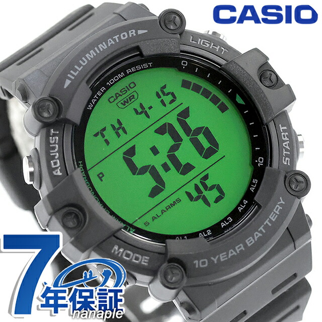 カシオ チープカシオ CASIO スタンダード クォーツ 電池式 AE-1500WHC-1AV 海外モデル メンズ チプカシ 腕時計 ブランド カシオ casio デジタル グリーン ブラック 黒 おしゃれ 防水 小さい 軽い かわいい プレゼント 実用的