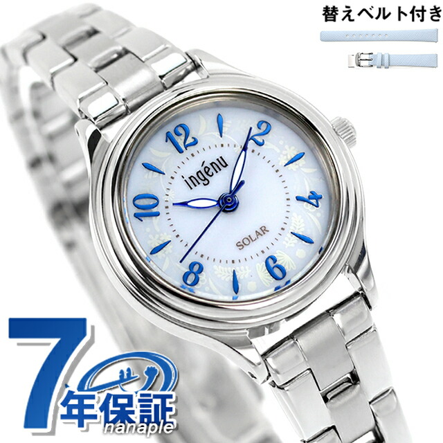 セイコー アルバ アンジェーヌ Life with flowers ソーラー 腕時計 レディース 替えベルト SEIKO ALBA ingenu AHJD436 アナログ シルバー ブランド おしゃれ 防水 軽い 華奢 かわいい プレゼント 女性 実用的