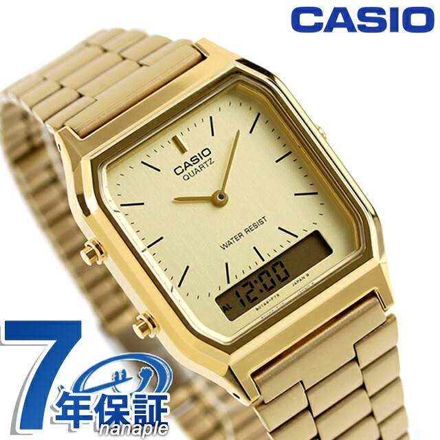 カシオ 腕時計 チープカシオ 海外モデル メンズ AQ-230GA-9DDF CASIO ゴールド チプカシ 時計 ブランド おしゃれ アナデジ アナログ デジタル 防水 小さい 軽い かっこいい プレゼント 男性 実用的 学生 受験生 受験用 試験用 受験対応