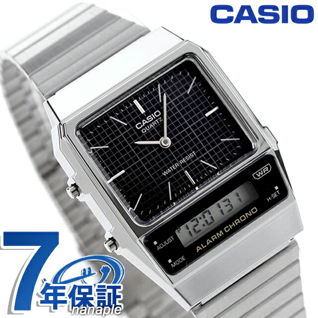 AQ-800E-1A カシオ クラシック チプカシ ユニセックス メンズ レディース 腕時計 カシオ casio アナデジ ブラック 黒 ブランド おしゃれ 防水 小さい 軽い かわいい プレゼント 実用的
