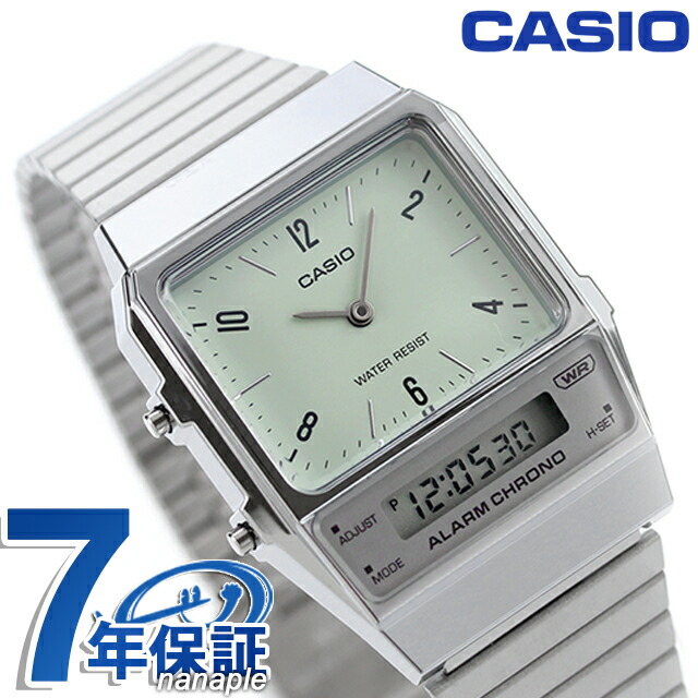 AQ-800E-3A カシオ クラシック チプカシ ユニセックス メンズ レディース 腕時計 カシオ casio アナデジ ミントグリーン ブランド おしゃれ 防水 小さい 軽い かわいい プレゼント 実用的