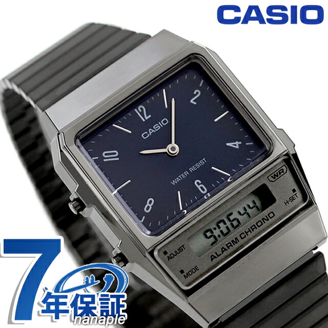 AQ-800EB-2A カシオ クラシック チプカシ ユニセックス メンズ レディース 腕時計 カシオ casio アナデジ ネイビー ガンメタ ブランド おしゃれ 防水 小さい 軽い かわいい プレゼント 実用的