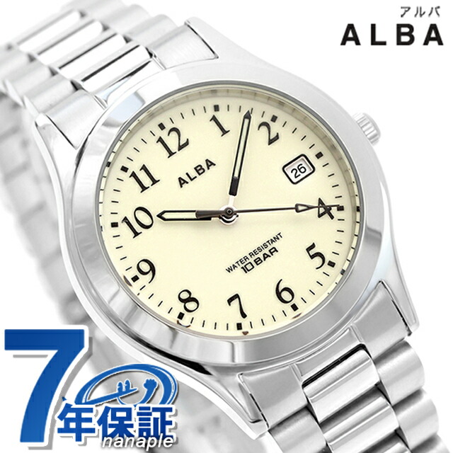 セイコー アルバ クオーツ 腕時計 メンズ SEIKO ALBA AQGK473 アナログ クリーム ブランド おしゃれ 防水 プレゼント 男性 実用的