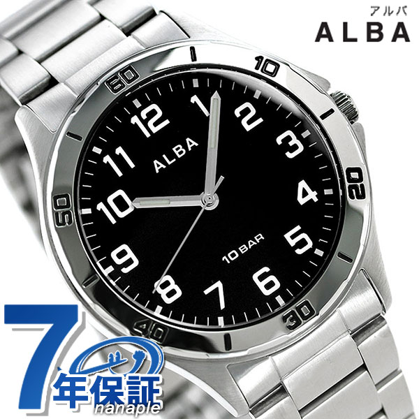 セイコー アルバ メンズ 腕時計 ブラック クオーツ AQPK410 SEIKO ALBA 時計 ブランド おしゃれ 防水 プレゼント 男性 実用的