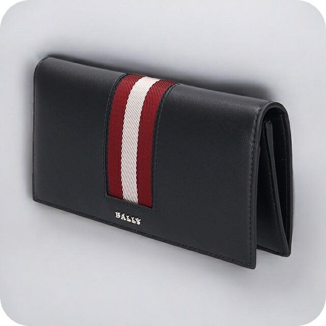 バリー 長財布 メンズ レディース BALLY レザー 6309713 ブラック レッド 財布 ウォレット ブランド 高級 おしゃれ プレゼント 実用的