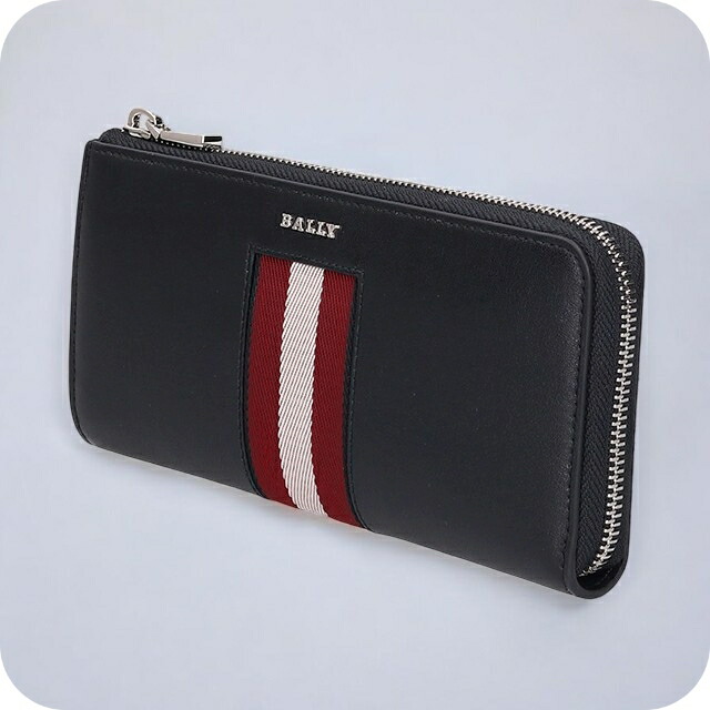 バリー 長財布 メンズ レディース BALLY レザー 6309717 ブラック レッド 財布 ウォレット ブランド 高級 おしゃれ プレゼント 実用的