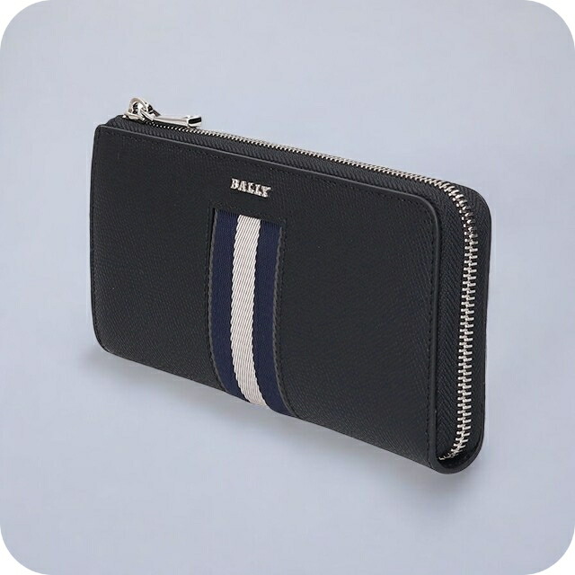バリー 長財布 メンズ レディース BALLY レザー 6309718 ブラック ネイビー 財布 ウォレット ブランド 高級 おしゃれ プレゼント 実用的
