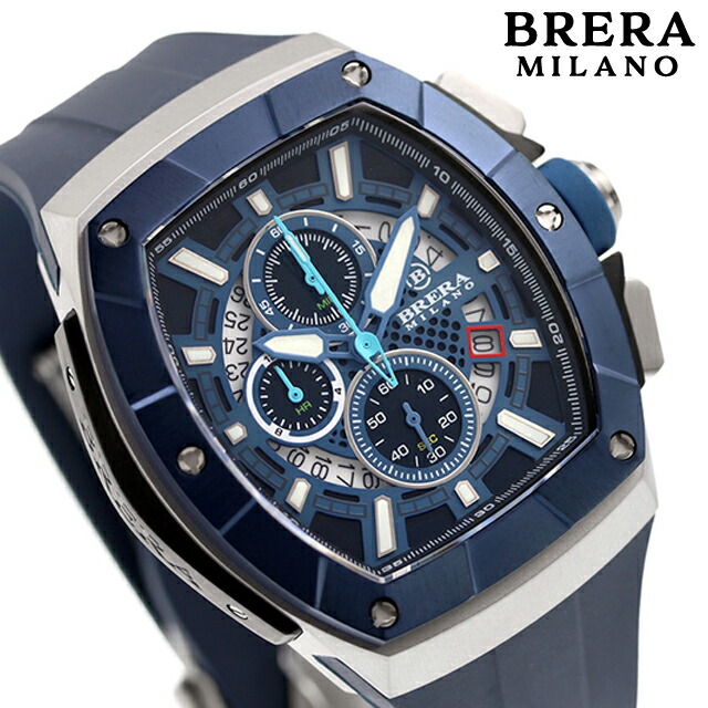 ブレラ ミラノ スーパースポルティーボ トノー クオーツ 腕時計 メンズ クロノグラフ BRERA MILANO BMSSTNQC4101A アナログ ネイビー ブランド おしゃれ 防水 プレゼント 男性 実用的