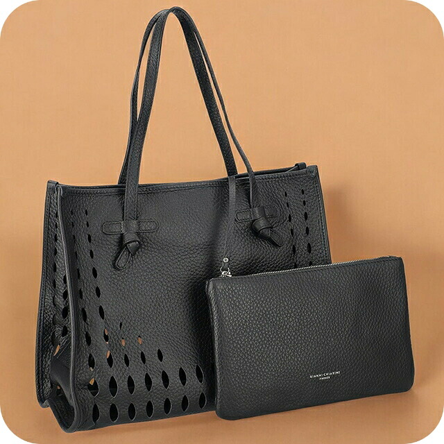 ジャンニキアリーニ トートバッグ レディース ブランド GIANNI CHIARINI レザー BS 10830 TKLFOR ブラック