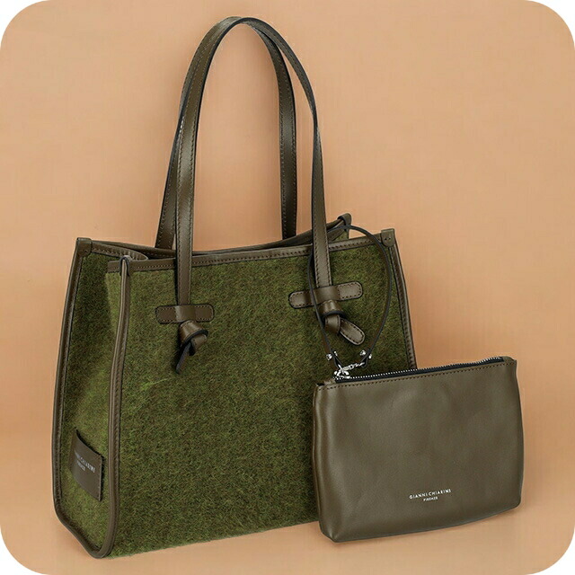 ジャンニキアリーニ トートバッグ メンズ レディース ブランド GIANNI CHIARINI BS 6849 FURRY グリーン