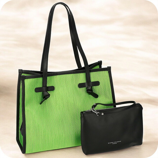ジャンニキアリーニ トートバッグ レディース ブランド GIANNI CHIARINI BS 6849 VTMN グリーン 軽量 手提げ 高級 おしゃれ プレゼント 女性 実用的 かわいい