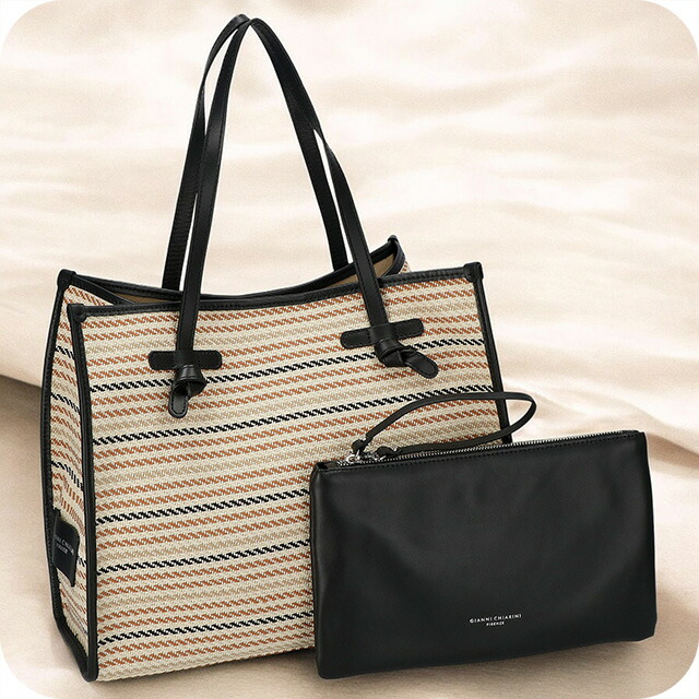 ジャンニキアリーニ トートバッグ レディース ブランド GIANNI CHIARINI BS 6850 MLTROPE ベージュ 軽量 手提げ 高級 おしゃれ プレゼント 女性 実用的 かわいい