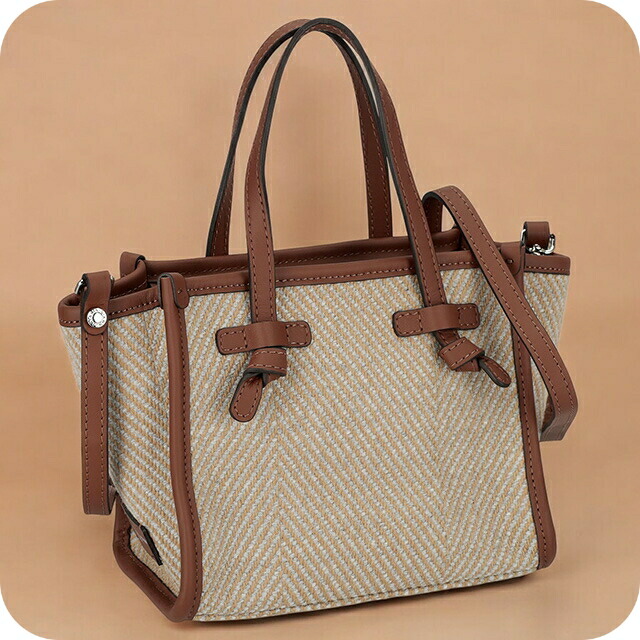 ジャンニキアリーニ ハンドバッグ メンズ レディース ブランド GIANNI CHIARINI BS 8065 SPIGA ブラウン