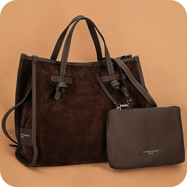 ジャンニキアリーニ トートバッグ レディース ブランド GIANNI CHIARINI BS 9752 CM-PL チョコレート ブラウン