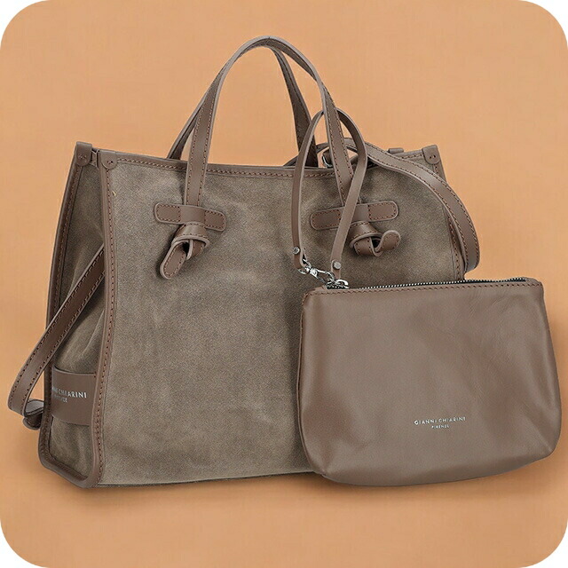 ジャンニキアリーニ トートバッグ レディース ブランド GIANNI CHIARINI BS 9752 CM-PL ライトグレー/ブラウン