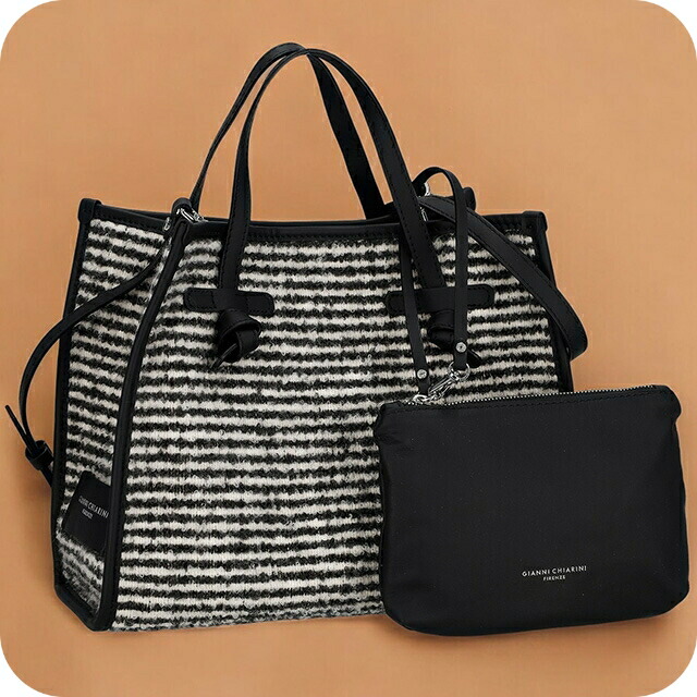 ジャンニキアリーニ トートバッグ レディース ブランド GIANNI CHIARINI BS 9752 PULLOVER ブラック