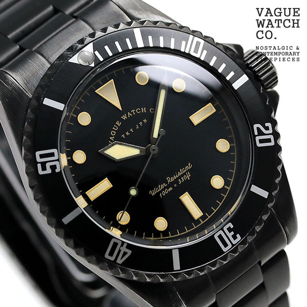 ヴァーグウォッチ ブラック サブ 40mm メンズ 腕時計 BS-L-001-SB VAGUE WATCH Co. 時計 ブランド おしゃれ 防水 プレゼント 男性 実用的