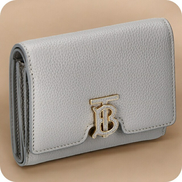 バ－バリ－ 三つ折り財布 レディース ブランド BURBERRY 8070433 グレー ウォレット 高級 おしゃれ プレゼント 実用的