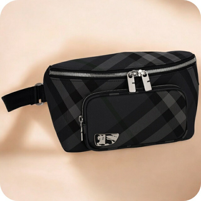 バ－バリ－ ボディバッグ メンズ ブランド BURBERRY 8097411 チャコールグレー