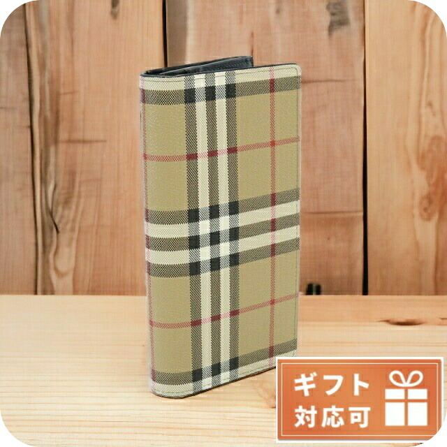 バーバリー 長財布ニ折小銭入付き メンズ BURBERRY アクリル コットン モルドバ 8069819 ARCHIVE BEIGE ベージュ系 マルチカラー 財布 ウォレット ブランド 高級 おしゃれ プレゼント 実用的