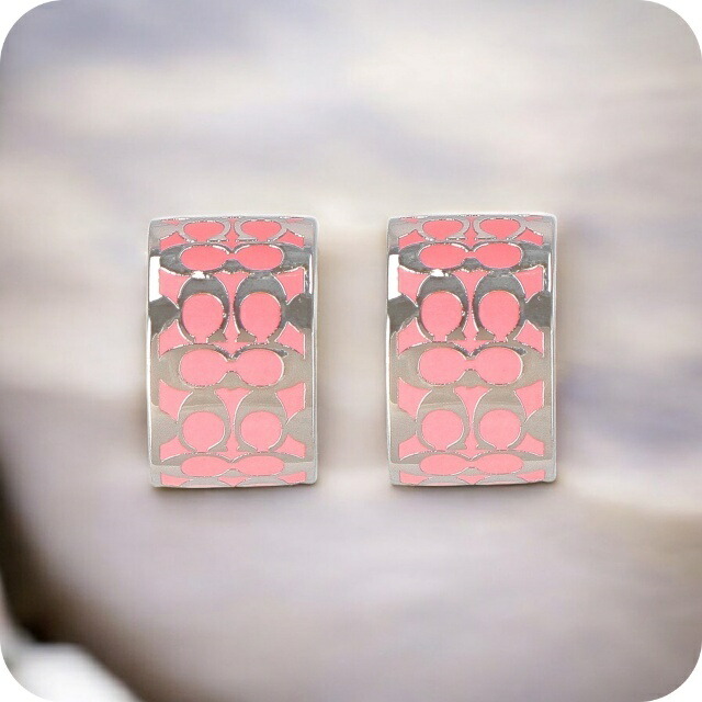 コーチ ピアス レディース ブランド COACH C7770 NJ5 E ピンク/シルバー