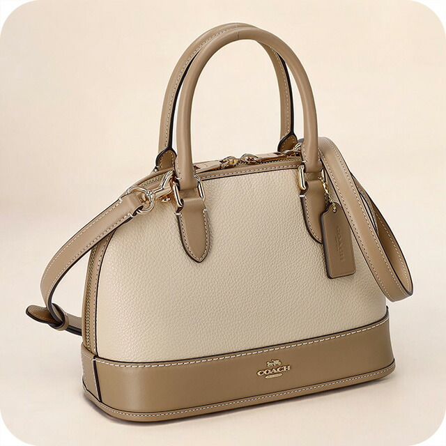 コーチ ハンドバッグ 2way ショルダーバッグ 斜めがけ レディース アウトレット ブランド COACH レザー CAM56 IMXUV ベージュ 軽量 小さめ 手提げ 高級 おしゃれ プレゼント 女性 実用的 かわいい
