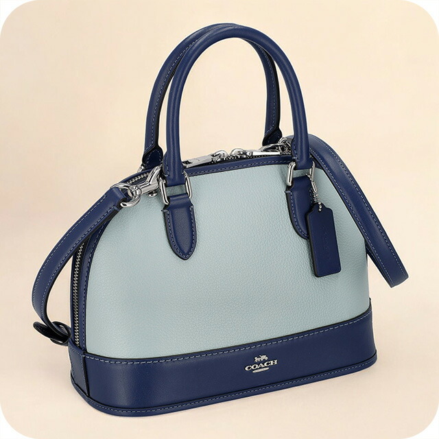 コーチ ハンドバッグ 2way ショルダーバッグ 斜めがけ レディース アウトレット ブランド COACH レザー CAM56 SVXUS ライトブルー/ブルー 軽量 小さめ 手提げ 高級 おしゃれ プレゼント 女性 実用的 かわいい