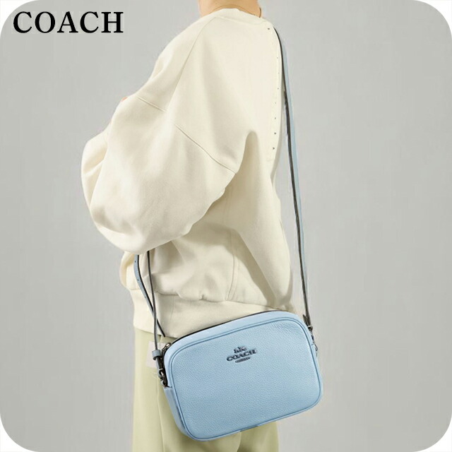 コーチ ショルダーバッグ メッセンジャーバッグ レディース アウトレット ブランド COACH レザー CR110 QBCFL ブルー 斜めがけ 高級 おしゃれ プレゼント 女性 実用的 かわいい