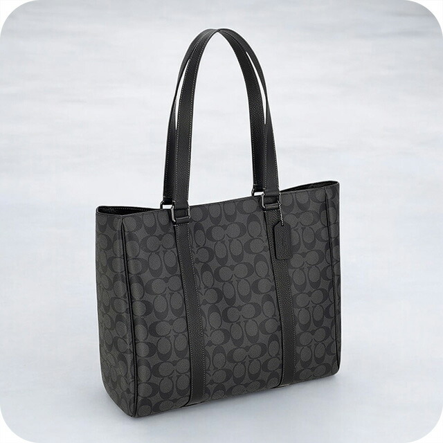 コーチ トートバッグ 2way ショルダー メンズ アウトレット ブランド COACH CR385 QBMI5 チャコール/ブラック 軽量 手提げ 高級 おしゃれ プレゼント 男性 実用的 かっこいい