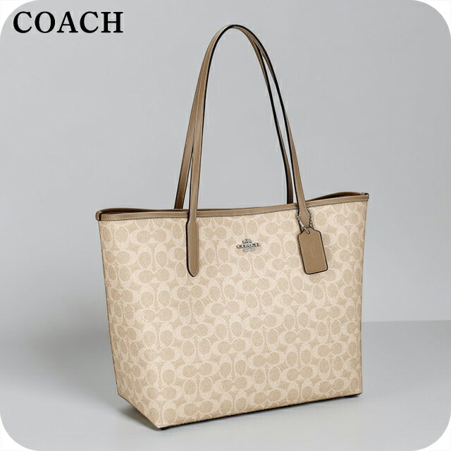 コーチ トートバッグ レディース ブランド COACH CV976 SVPWH サンド/トープ 軽量 手提げ 高級 おしゃれ プレゼント 女性 実用的 かわいい
