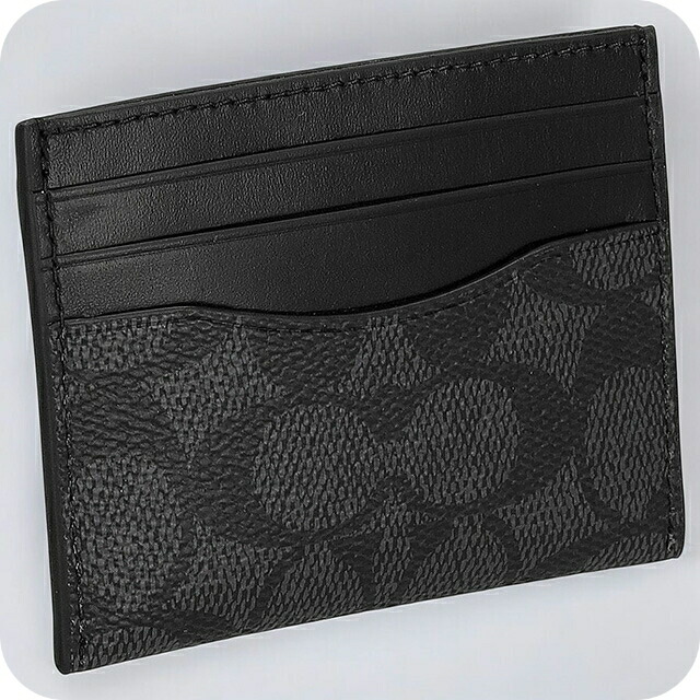 コーチ カードケース メンズ ブランド COACH シグネチャー CW366 MI5 ブラック 定期入れ 高級 おしゃれ プレゼント 実用的