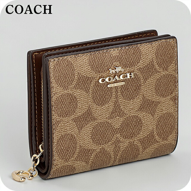 コーチ 二つ折り財布 二折財布 レディース ブランド COACH India CW789 IMXHE タン/ブラウン