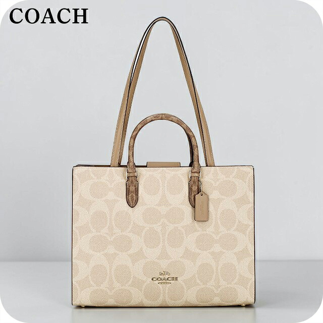 コーチ トートバッグ レディース ブランド COACH Cambodia CY677 IMXI9 サンド/タン 軽量 手提げ 高級 おしゃれ プレゼント 女性 実用的 かわいい