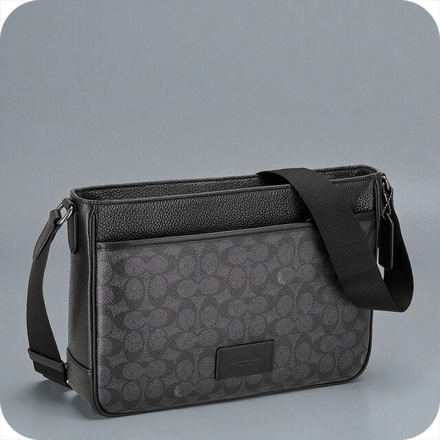 コーチ ショルダーバッグ メッセンジャーバッグ メンズ アウトレット ブランド COACH レザー CY824 QBMI5 ブラック 斜めがけ 高級 おしゃれ プレゼント 男性 実用的 かっこいい