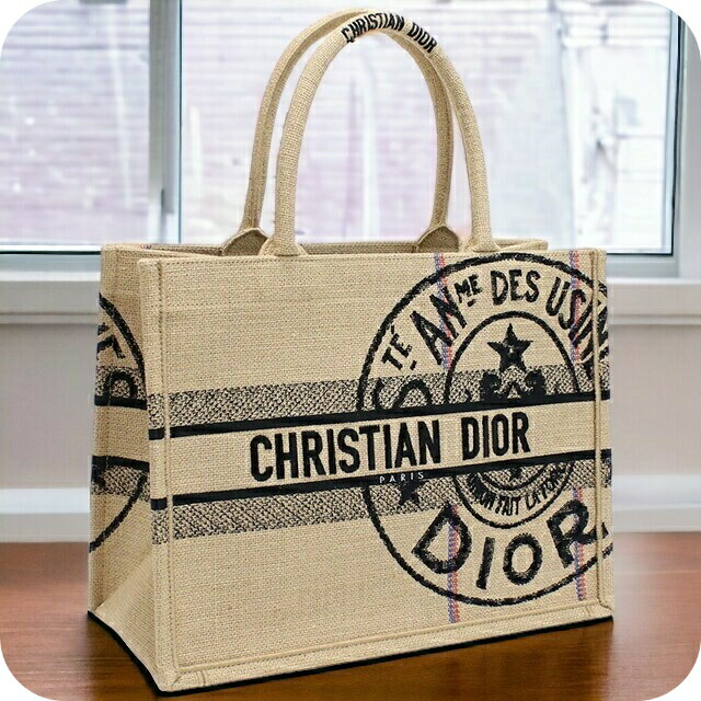 ディオール トートバッグ レディース Christian Dior キャンバス イタリア M1296 ベージュ系 マルチカラー バッグ 軽量 手提げ ブランド 高級 おしゃれ プレゼント 女性 実用的 かわいい