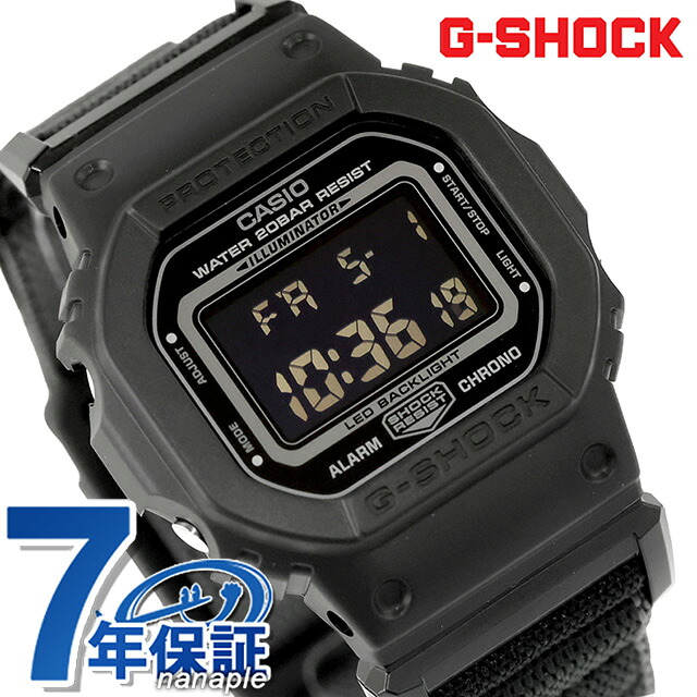 gショック ジーショック 5600 G-SHOCK NEW CLOTH BANDシリーズ クォーツ 電池式 DW-5600MNC-1 メンズ 腕時計 ブランド カシオ casio デジタル ブラック 黒 おしゃれ 防水 プレゼント 男性 実用的