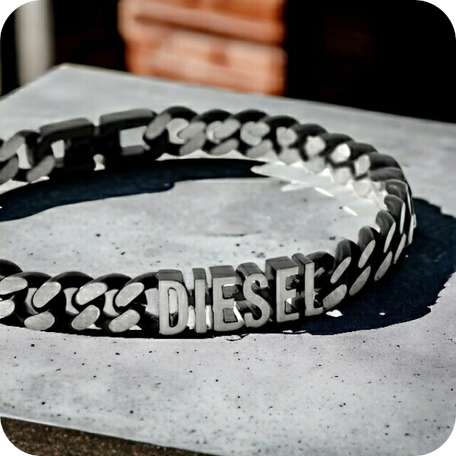 DIESEL ブレスレット メンズ レディース ディーゼル ステンレススチール チェーンブレスレット DX1386040 ブラック シルバー アクセサリー ギフトボックス付 誕生日プレゼント 記念日 ギフト 男性 腕輪 ジュエリー ブランド 高級 おしゃれ プレゼント 実用的 ペア