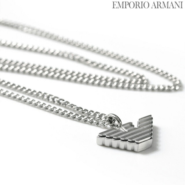 エンポリオ アルマーニ ネックレス EMPORIO ARMANI ペンダント ステンレススチール カーボンファイバー イーグル メンズ EGS2916040 シルバー アクセサリー ギフト プレゼント 実用的