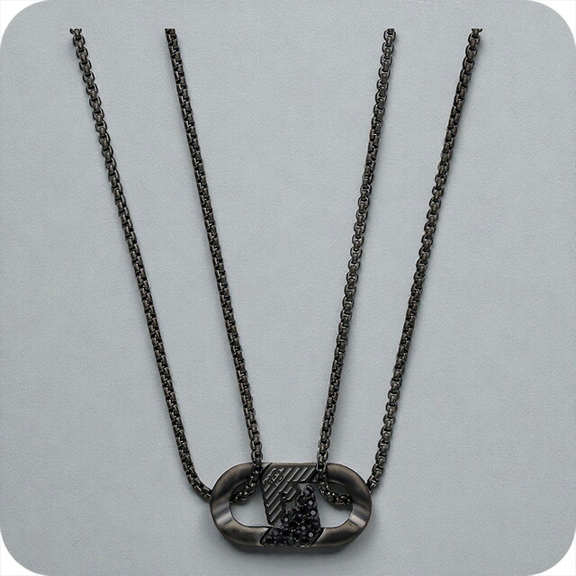 エンポリオ・アルマーニ ネックレス メンズ ブランド EMPORIO ARMANI EGS3172001 ブラック