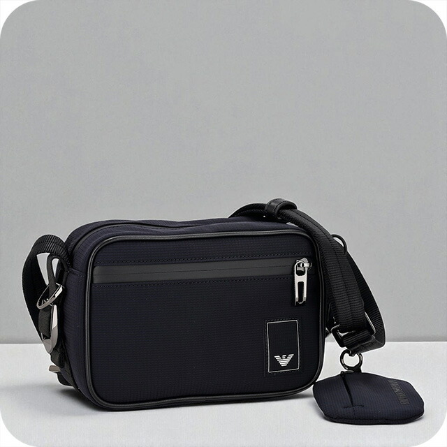 エンポリオ・アルマーニ ショルダーバッグ メンズ EMPORIO ARMANI テックケース EM001220-AF13841 ネイビーブルー 斜めがけ ブランド 高級 おしゃれ プレゼント 男性 実用的 かっこいい