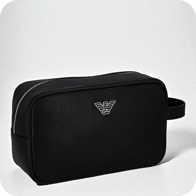 エンポリオ・アルマーニ セカンドバッグ メンズ ブランド EMPORIO ARMANI EM002829-AF13666 UC001 ブラック ビジネス 軽量 小さめ ミニバッグ ブランド 高級 おしゃれ プレゼント 男性 実用的 かっこいい