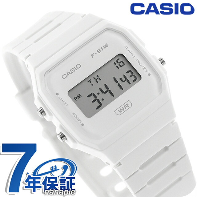 カシオ チープカシオ CASIO クォーツ 電池式 F-91WB-7A クラシック ユニセックス チプカシ メンズ レディース 腕時計 ブランド カシオ casio デジタル ホワイト 白 おしゃれ 防水 かわいい プレゼント 実用的 学生 受験生 受験用 試験用 受験対応