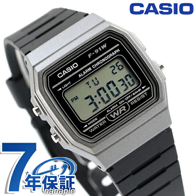 カシオ CASIO クォーツ 電池式 F-91WM-1B スタンダード チプカシ 海外モデル ユニセックス メンズ レディース 腕時計 カシオ casio デジタル シルバー ブラック 黒 ブランド おしゃれ 防水 小さい 軽い かわいい プレゼント 実用的