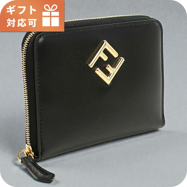 フェンディ ラウンドファスナー財布 レディース ブランド FENDI 8M0508 ブラック 財布