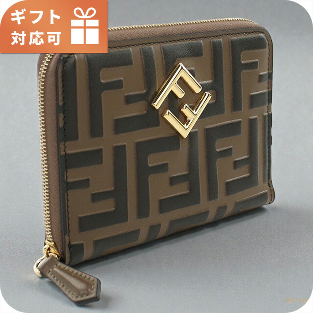 フェンディ ラウンドファスナー財布 レディース ブランド FENDI 8M0508 ブラウン 財布