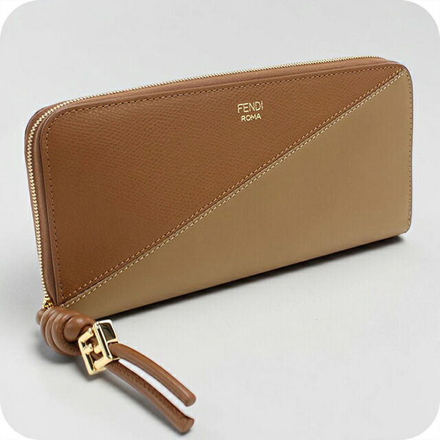 フェンディ 長財布ラウンドファスナー レディース ブランド FENDI 8M0517 ブラウン