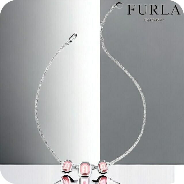 フルラ ネックレス レディース ブランド FURLA OCTAGONAL NECKLACE ステンレススチール FJ0322NTU シルバー ピンク アクセサリー
