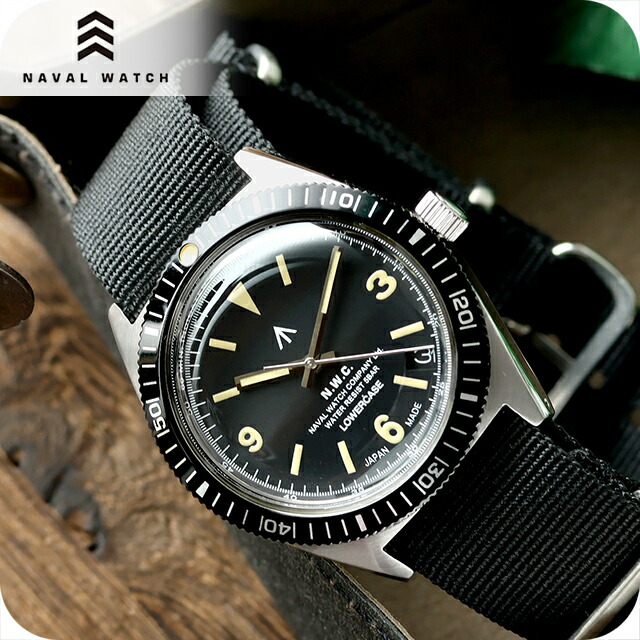 ナバルウォッチ Naval Watch Produced By LOWERCASE クォーツ 電池式 腕時計 ブランド メンズ NAVAL WATCH FRXB002 アナログ ブラック 黒 日本製 おしゃれ 防水 プレゼント 男性 実用的
